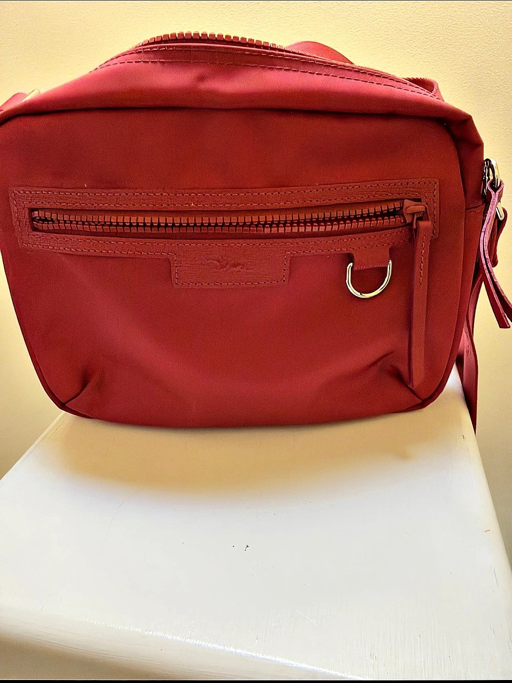 Longchamp Le Pliage Neo Nylon Camera Bag Red Crossbody Bag